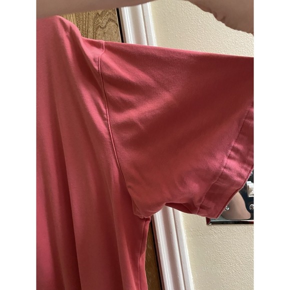 CLAIBORNE Cotton 1/4 Zip Neck Short Sleeve Polo Shirt XLT Pink Blue Fold Trim - Picture 10 of 11